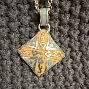 Brighton Silver and Gold Cross Pendant Necklace